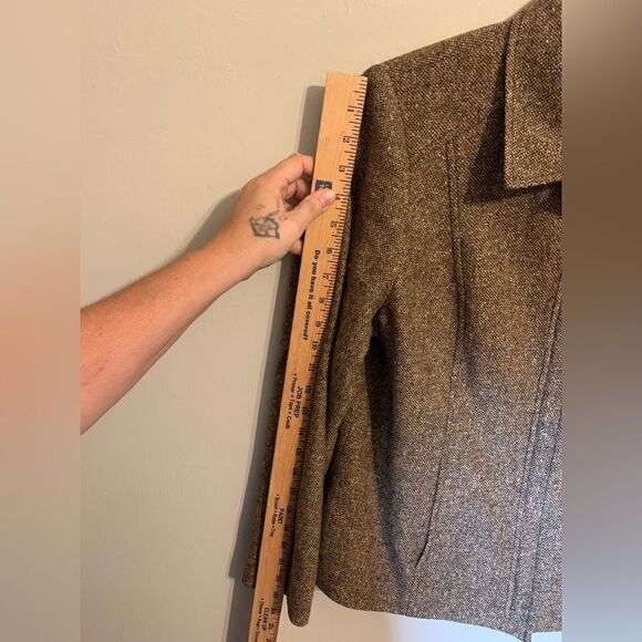 Louben brown tweed jacket size 10 - Picture 7 of 11
